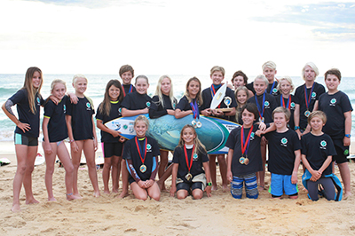 Surf Academy students